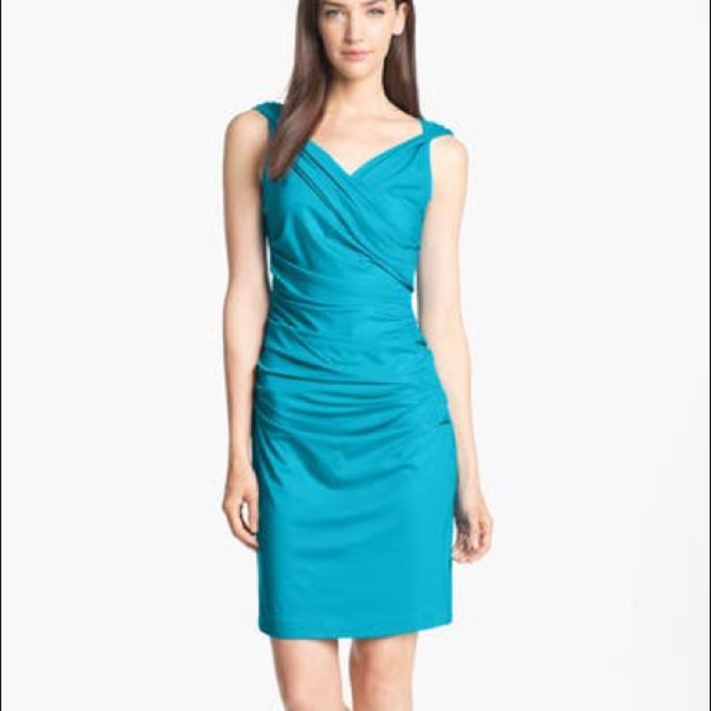 NWT DVF Blue Macaw Bentley Sleeveless Sheath Dress